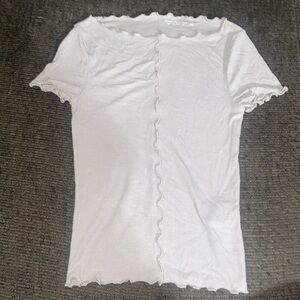 Abercrombie Soft A&F essentials - Taupe lettuce trim tee